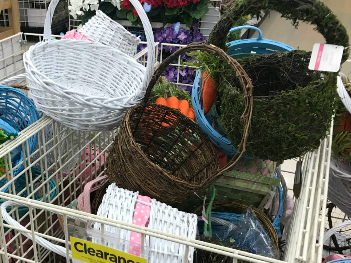 easter baskets at michaels