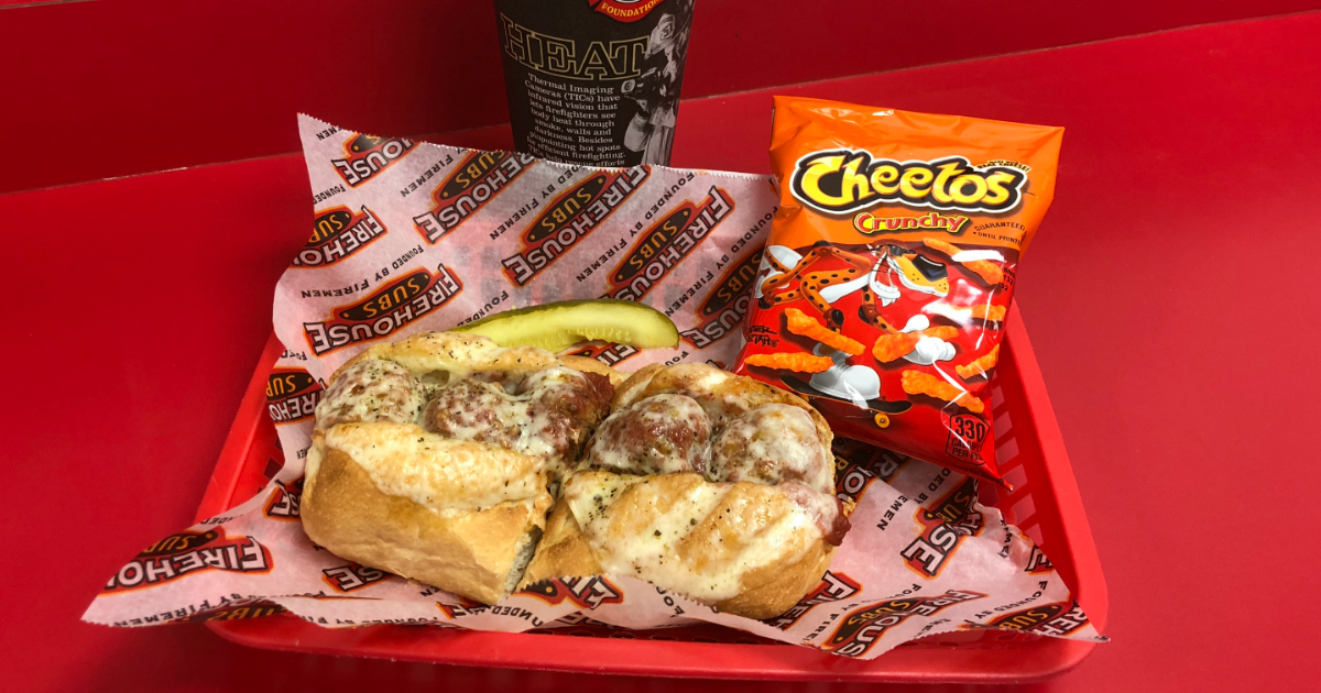 Firehouse Subs sandwich in a basket