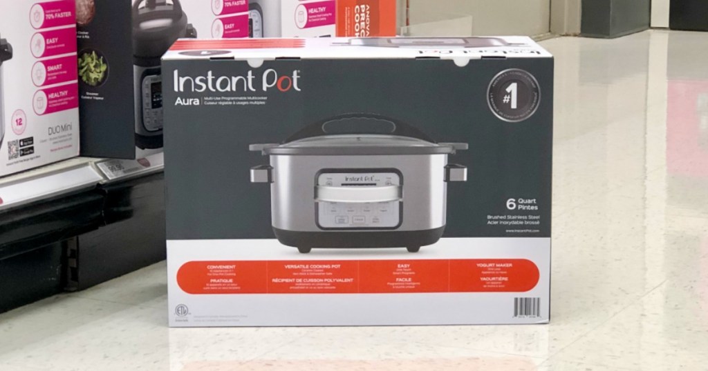 Instant Pot Aura box on floor at the store