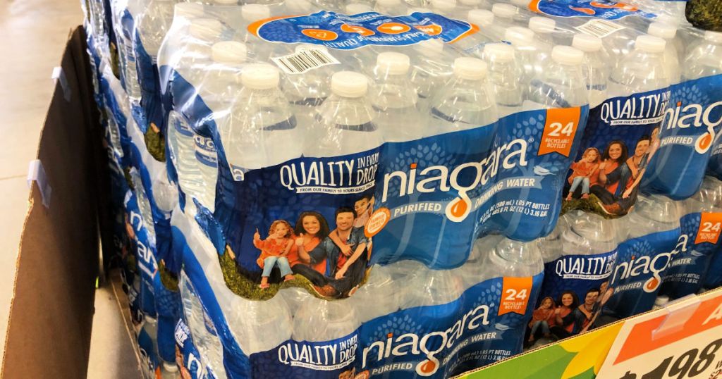 case of niagara water bottles