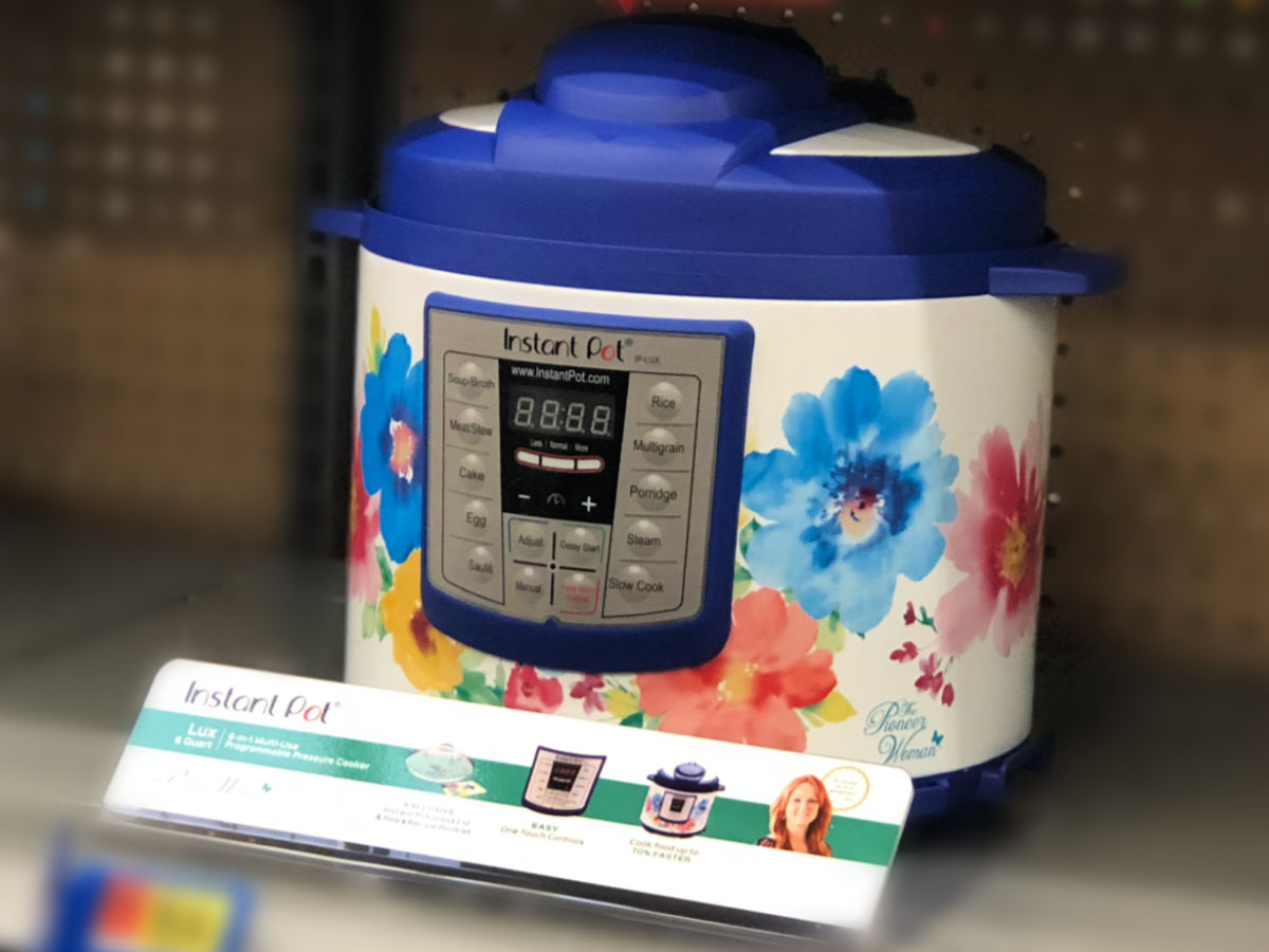 pioneer woman Instant Pot on a Walmart store shelf