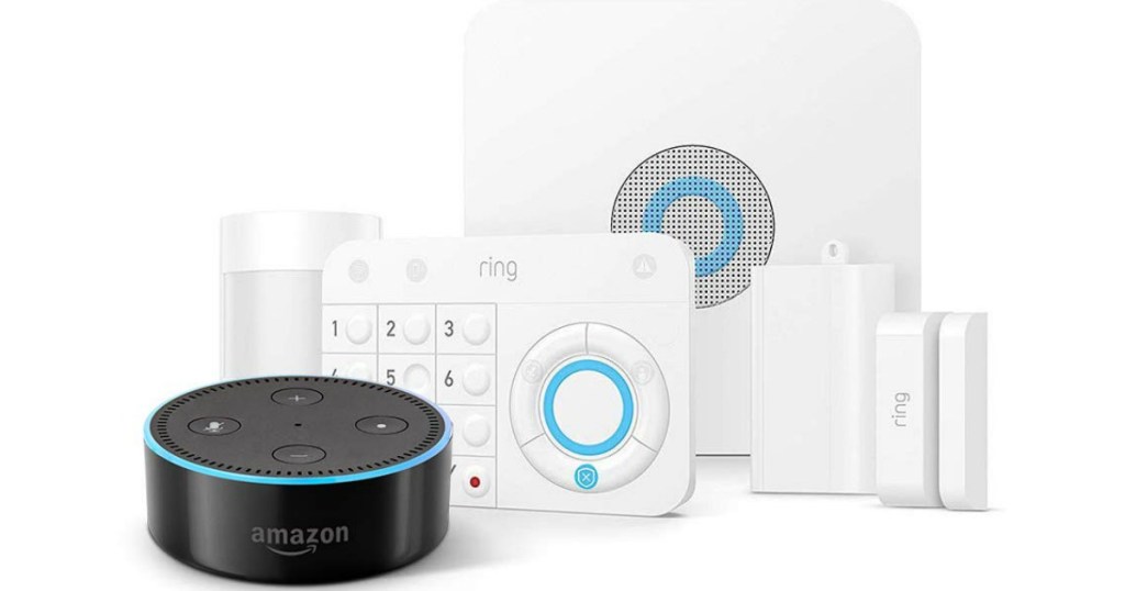 Ring Alarm Home Security System with echo dot