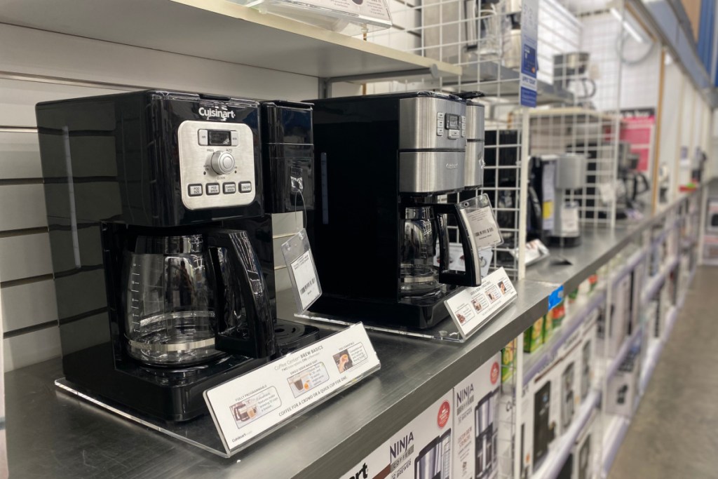 coffee machines on display