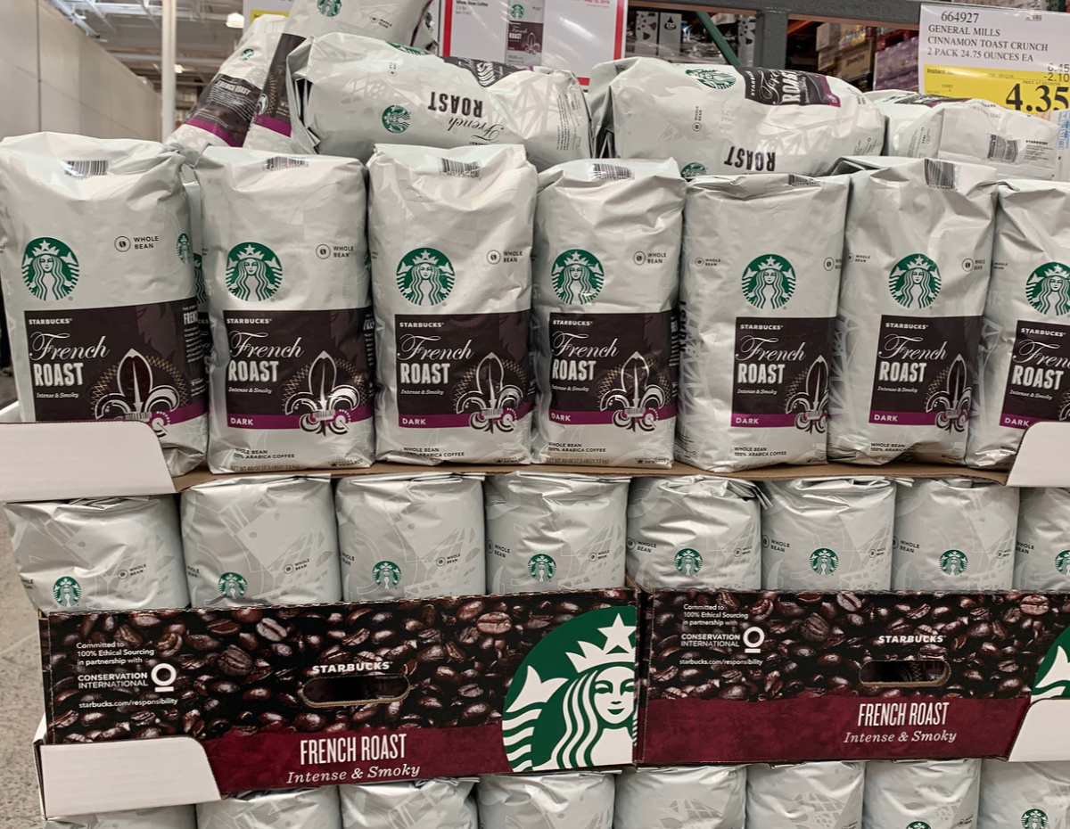 Starbucks french roast coffee at Costco