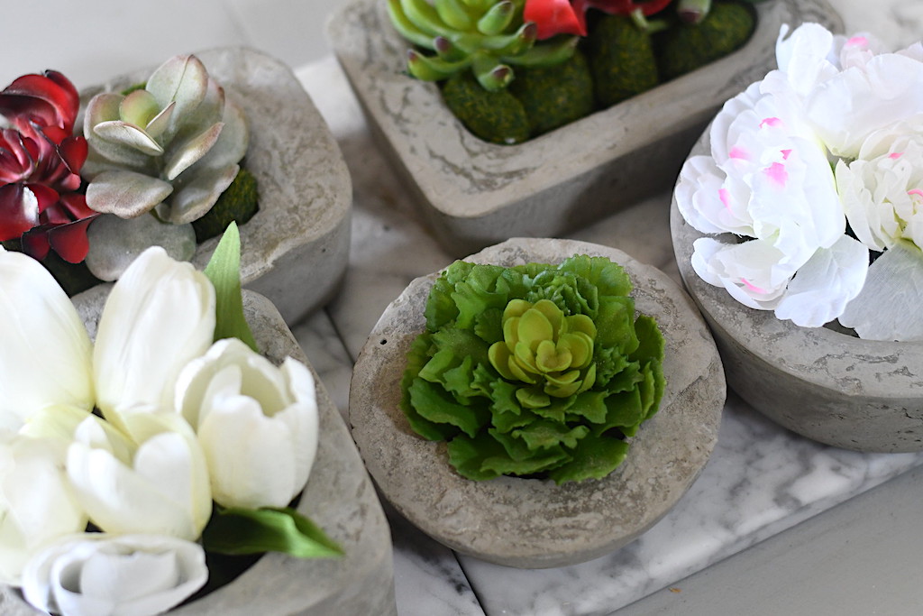 diy concrete planters