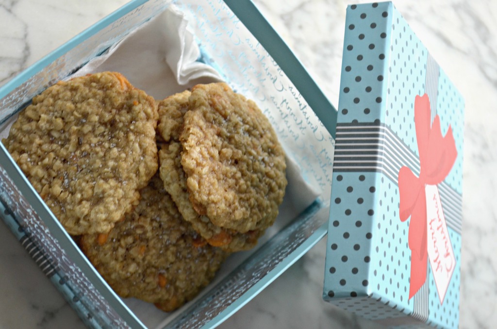 gift boox filled with homemade cookies 