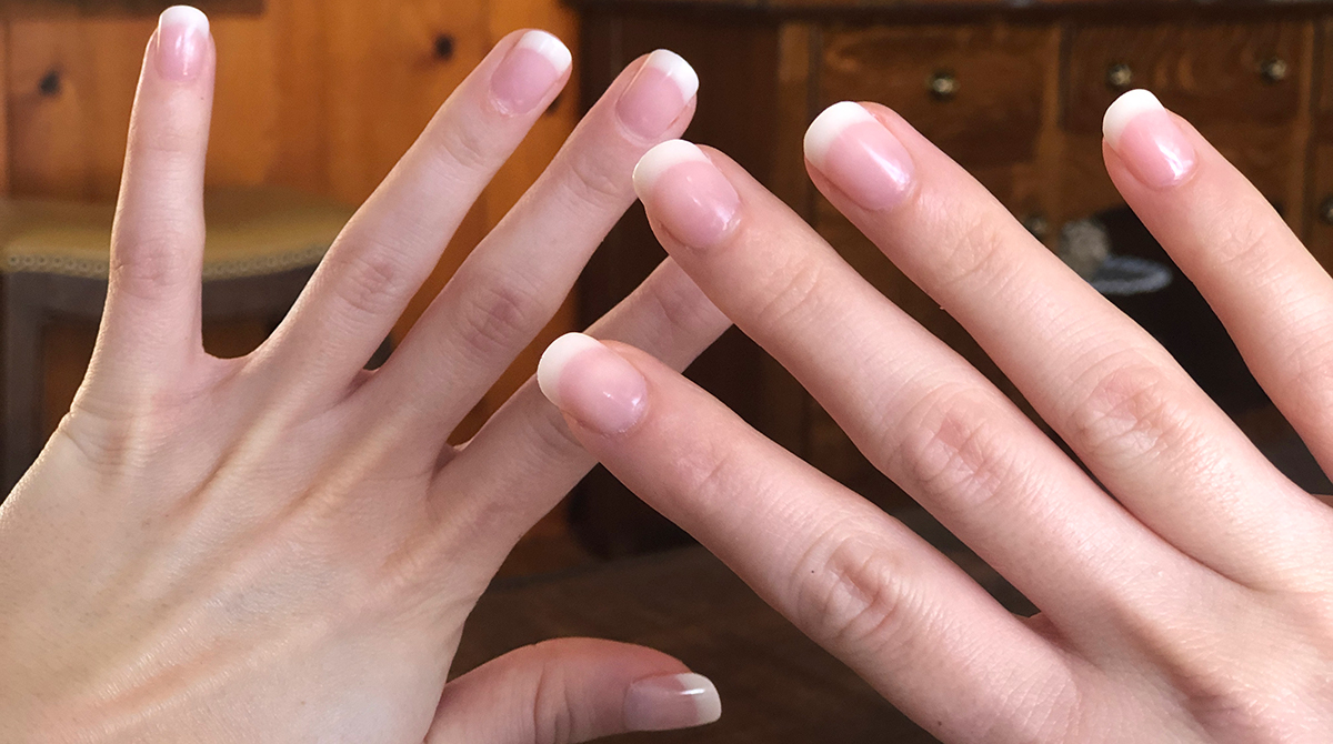 kiss nail tutorial — finished kiss acrylic nails application