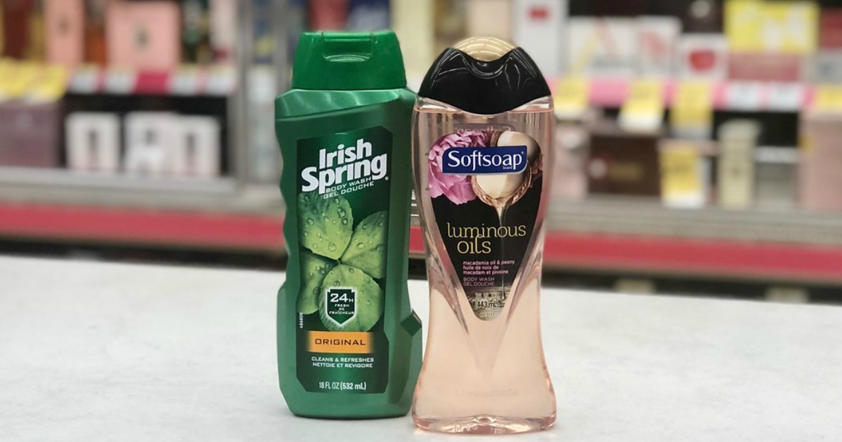 softsoap and irish spring body wash