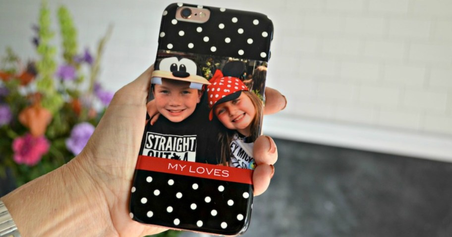 Custom Shutterfly Phone Case in hand