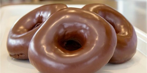 One Dozen Krispy Kreme Chocolate Glazed Doughnuts Just $5 w/ Any Dozen Purchase