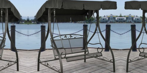 Mainstays Wrought Iron Porch Swing w/ Canopy Only $104.99 Shipped & More