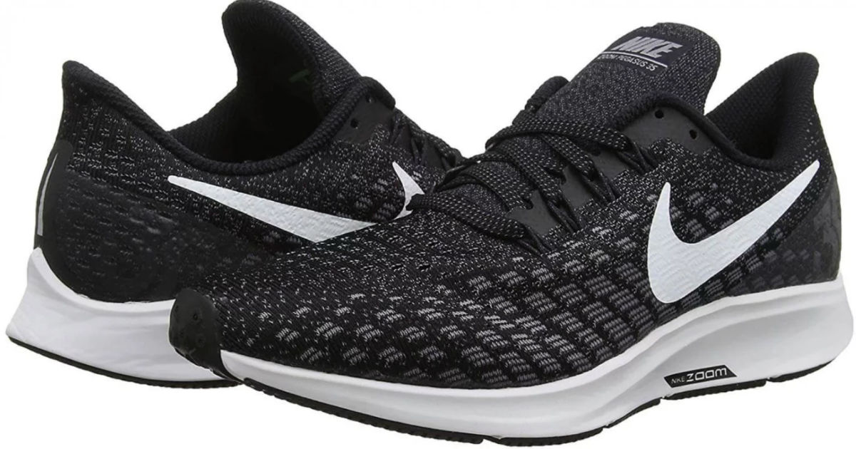 black and white Nike shoes
