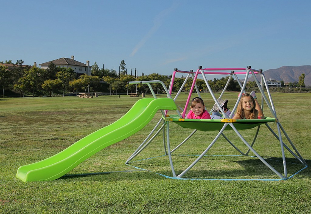 Platports Pink & Green Slide Dome Climber 