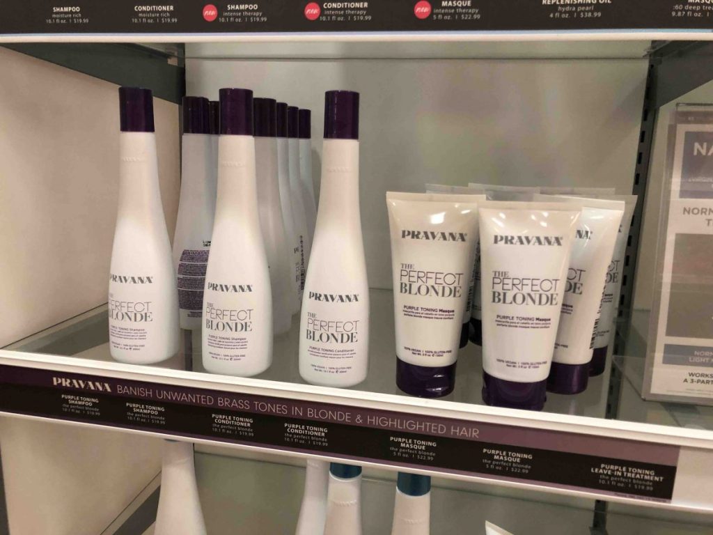 Pravana Hair Products on shelf