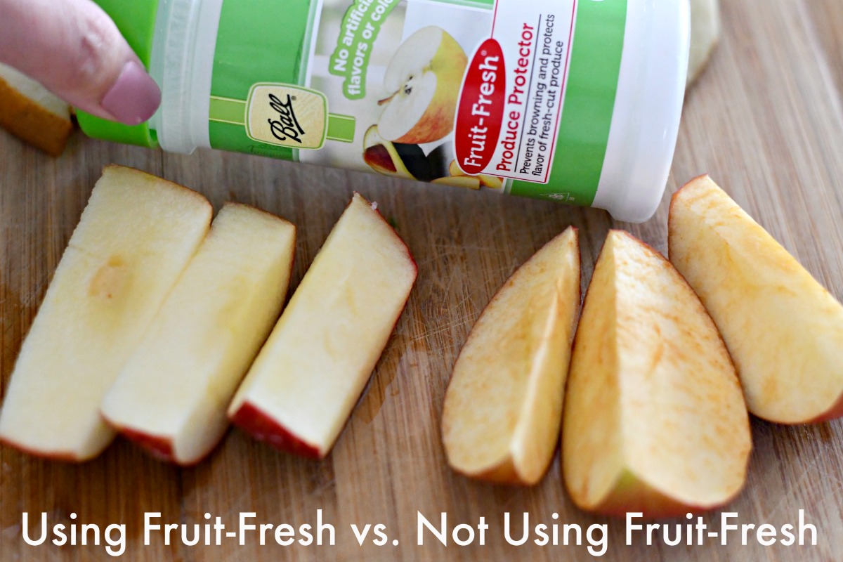 apples using Ball Fruit-Fresh vs. not using 