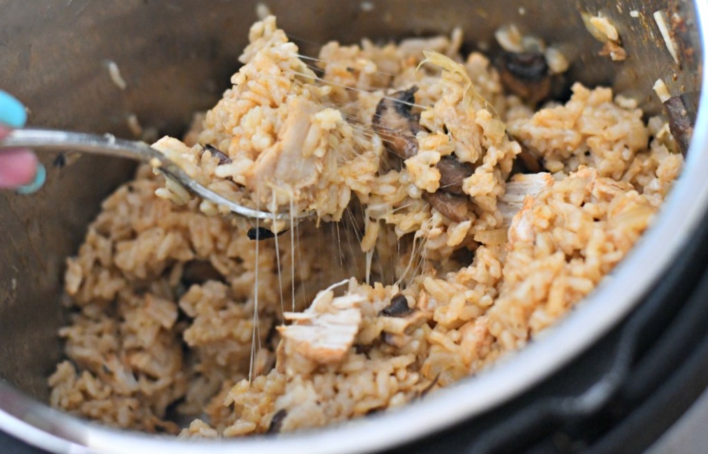 cheesy risotto in the instant pot