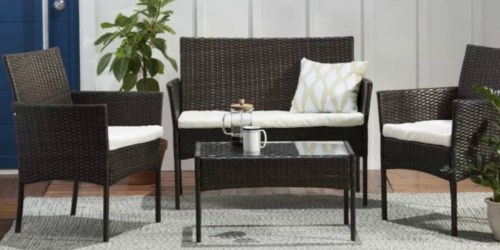 Rattan 4-Piece Patio Set w/ Cushions Only $169.99 Shipped (Regularly $400)