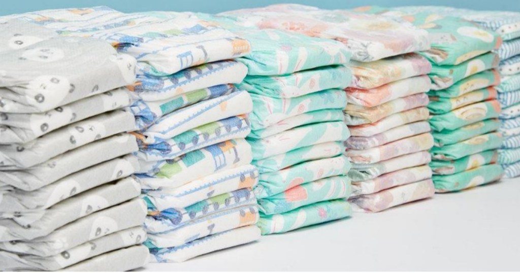 pile of honest company diapers