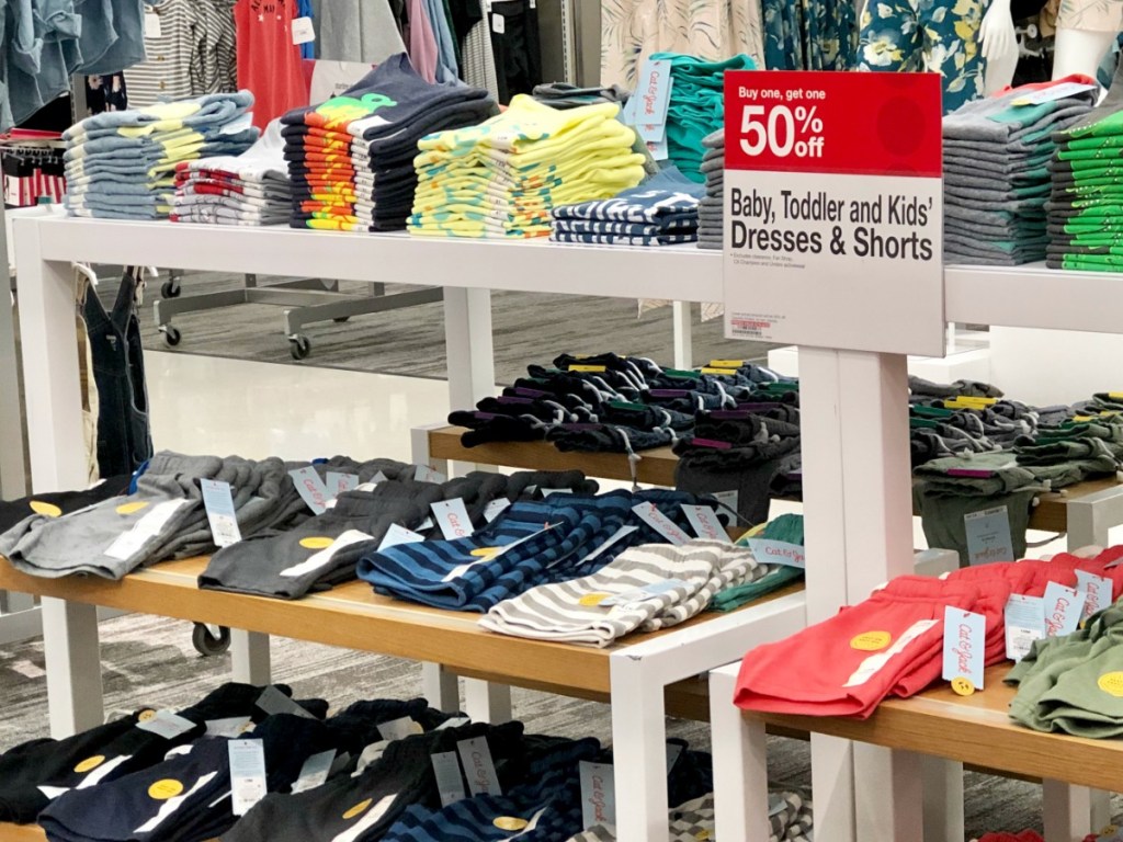 boys shorts display