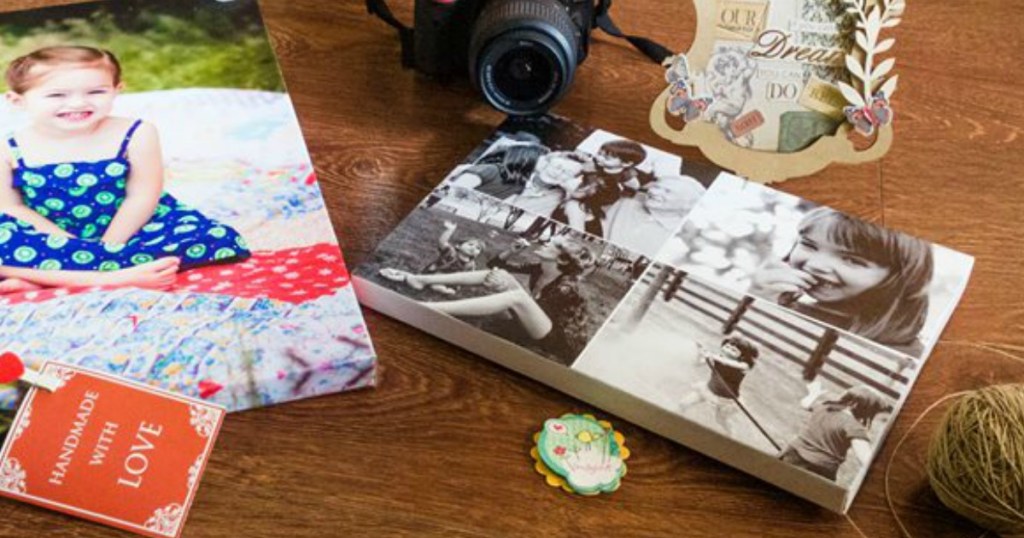 CanvasChamp Collage Canvas with a canvas of a little girl and a camera beside it