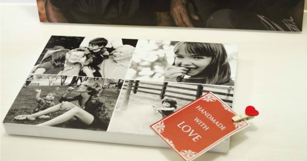 Canvas Champ Collage Canvas with four pictures and a "Handmade with Love" card