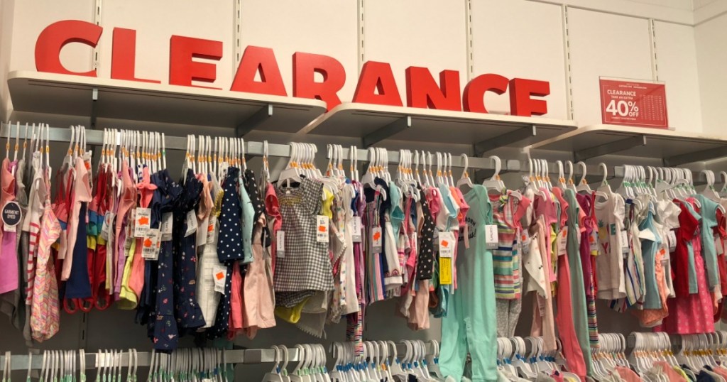 Carter's clearance apparel in-store