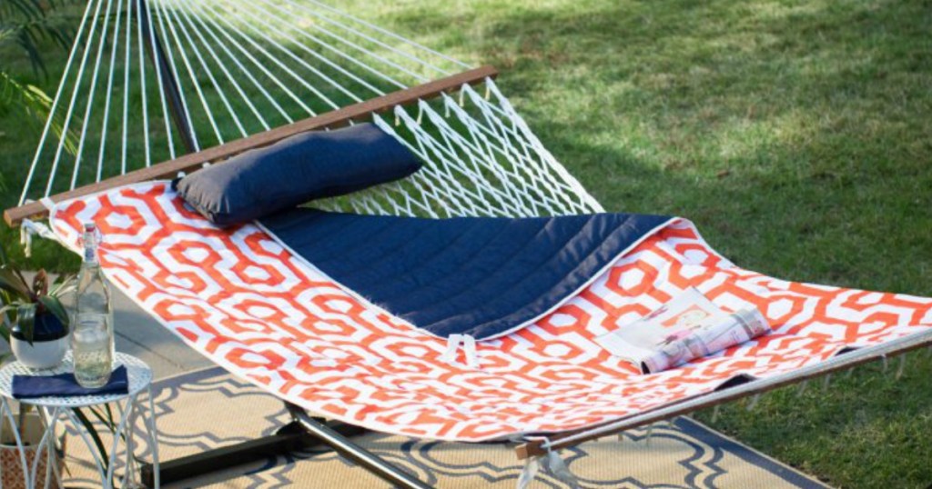 hammock outdoors under shade tree