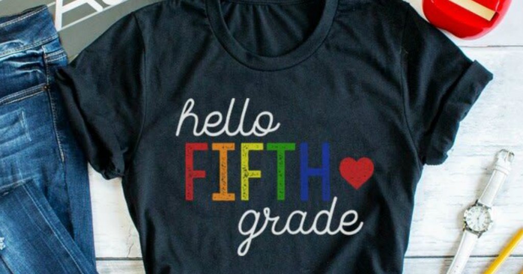 hello fifth grade t-shirt