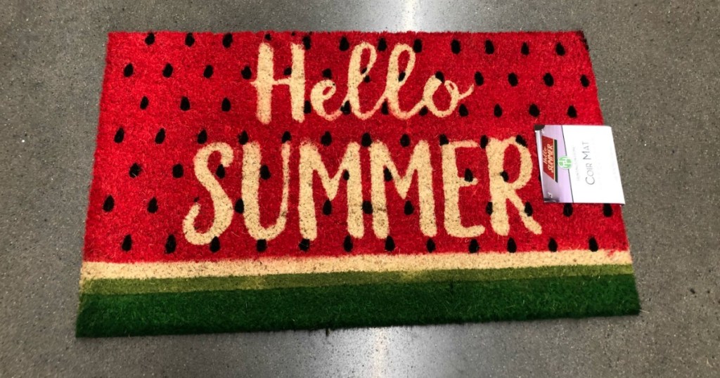 Huntington Home Hello Summer Coir Mat in ALDI Store