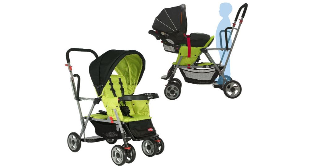 joovy tandem stroller in appletree