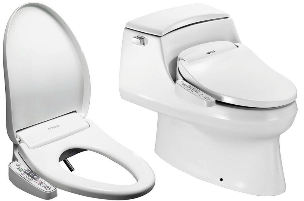 Electric bidet attached to a toilet