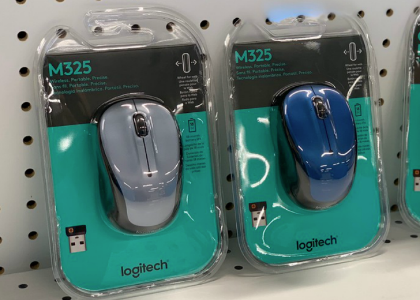 Logitech M325 Mouse sitting on the shelf