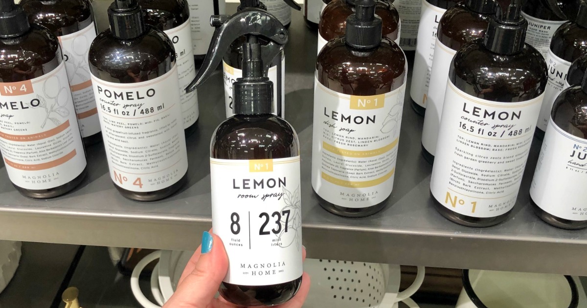 magnolia home cleaning products on a shelf at target
