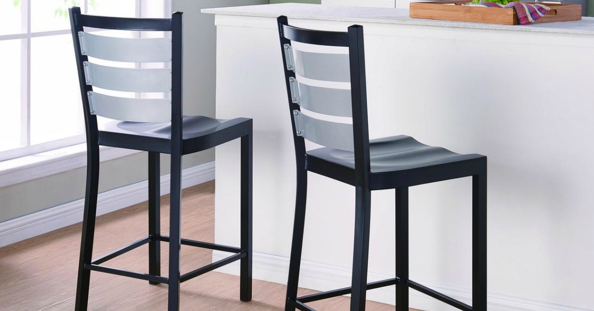 stools at kitchen counter