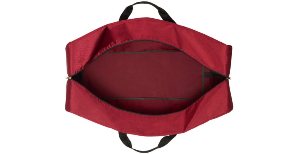 Red Marc New York Bag opened all the way