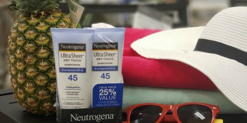 Neutrogena Ultra-Sheer SPF 45 Sunscreen 2-Pack Only $8.39 Shipped on Amazon (Just $4.20 Each)