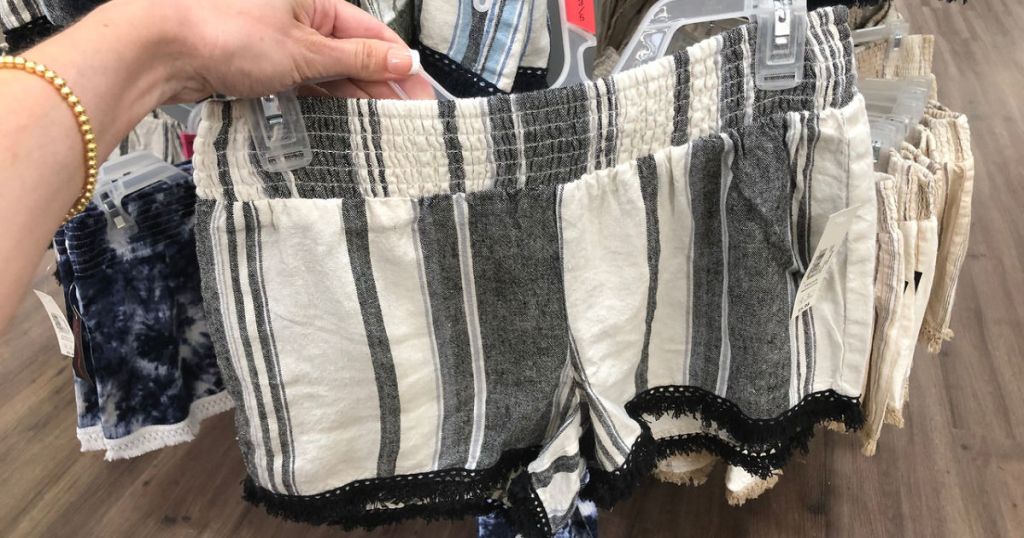 no boundaries black striped shorts walmart