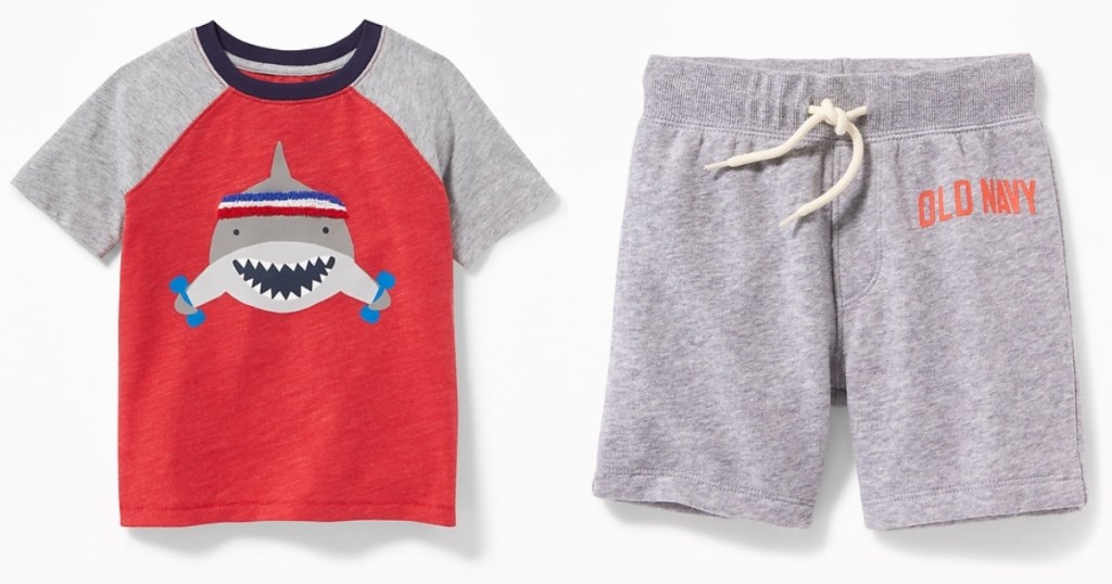 Old Navy Toddler Boys Graphic T and Shorts