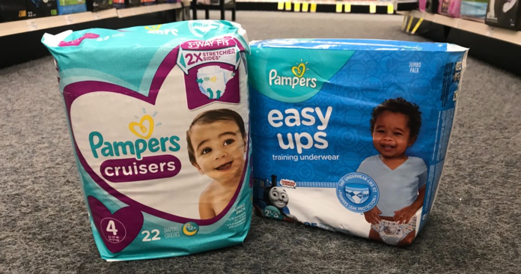 Pampers Diapers on carpet