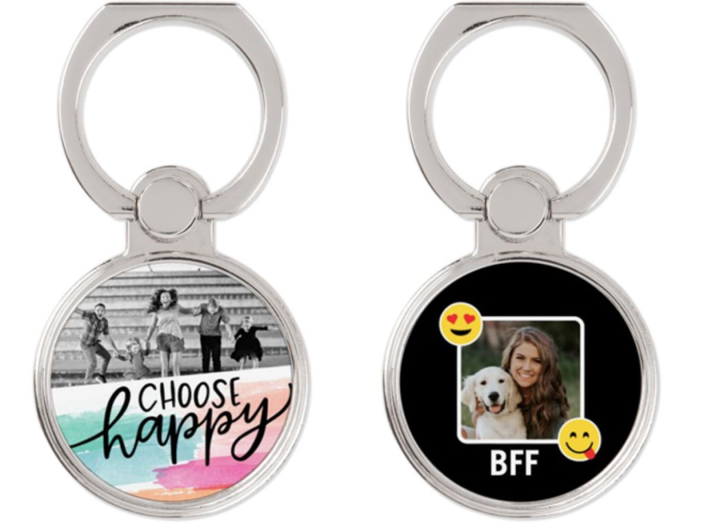 custom phone ring holder choose happy and BFF
