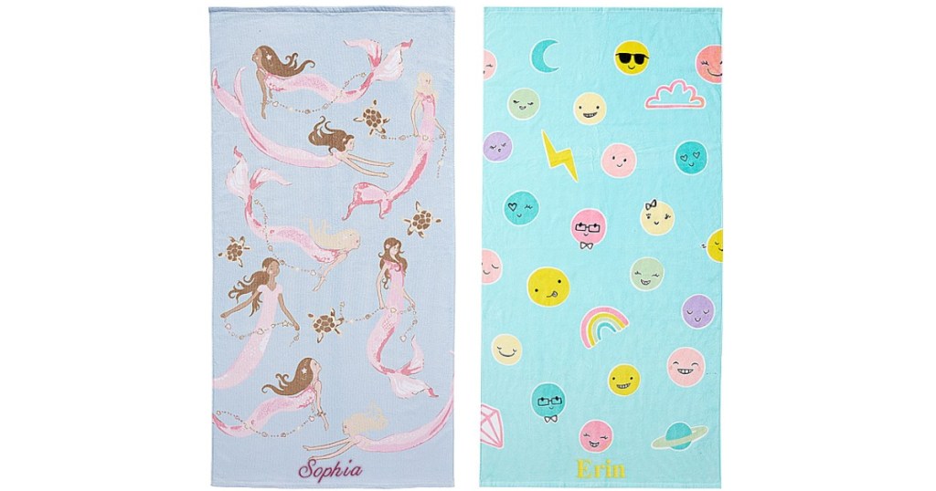 pottery barn kids beach towels