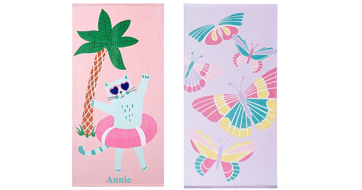 pottery barn kids beach towels
