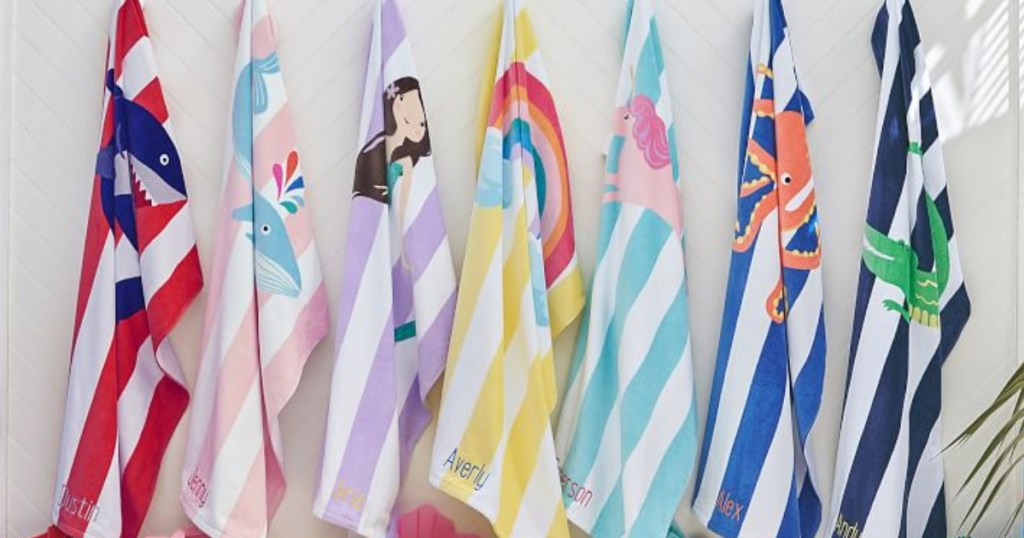 pottery barn kids beach towels