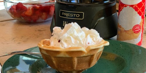 Our Favorite Belgian Waffle Bowl Maker is Just $22 on Amazon