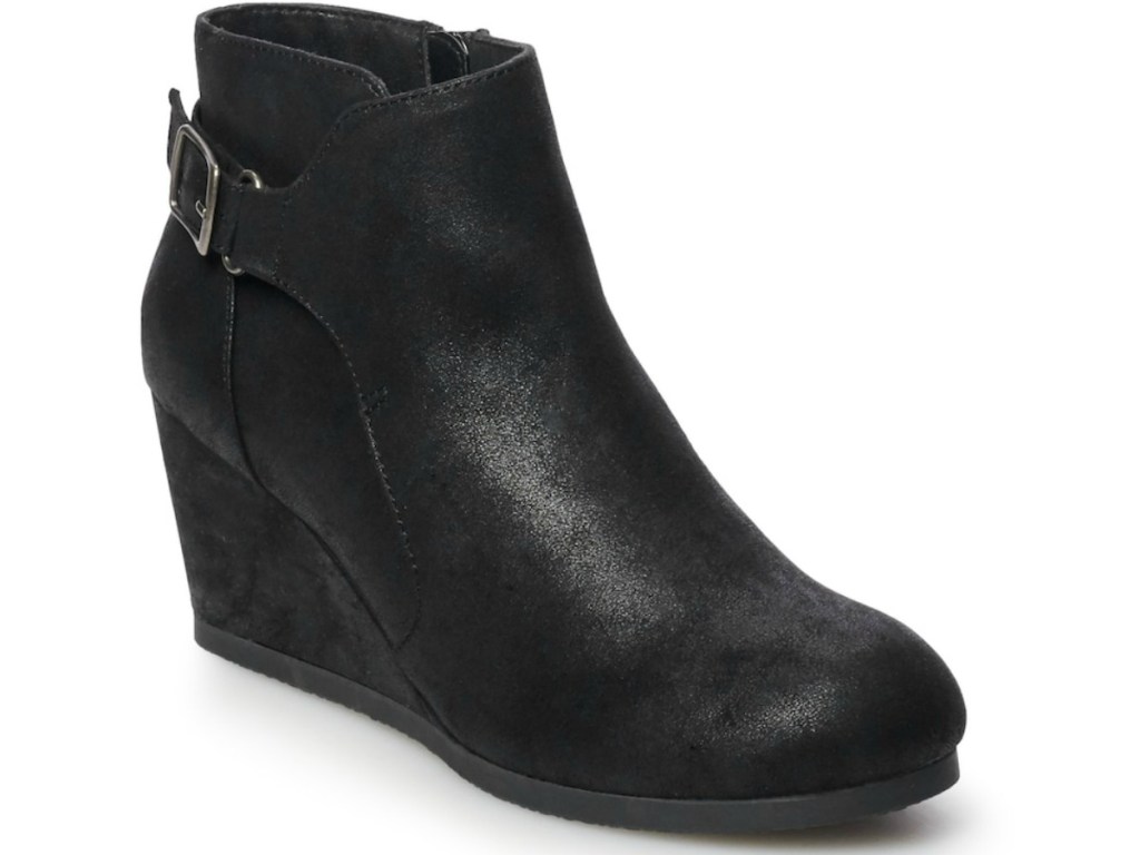 black wedge sonoma boots