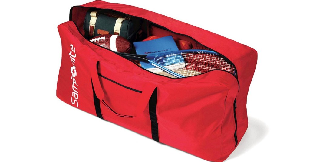 Samsonite Duffel Bag with sports gear