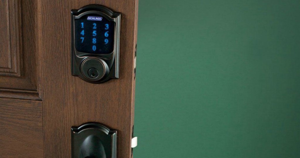 smart lock on door