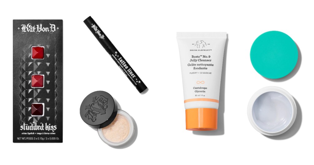 Kat Von D mini-kit and Drunk Elephant mini-kit from Sephora