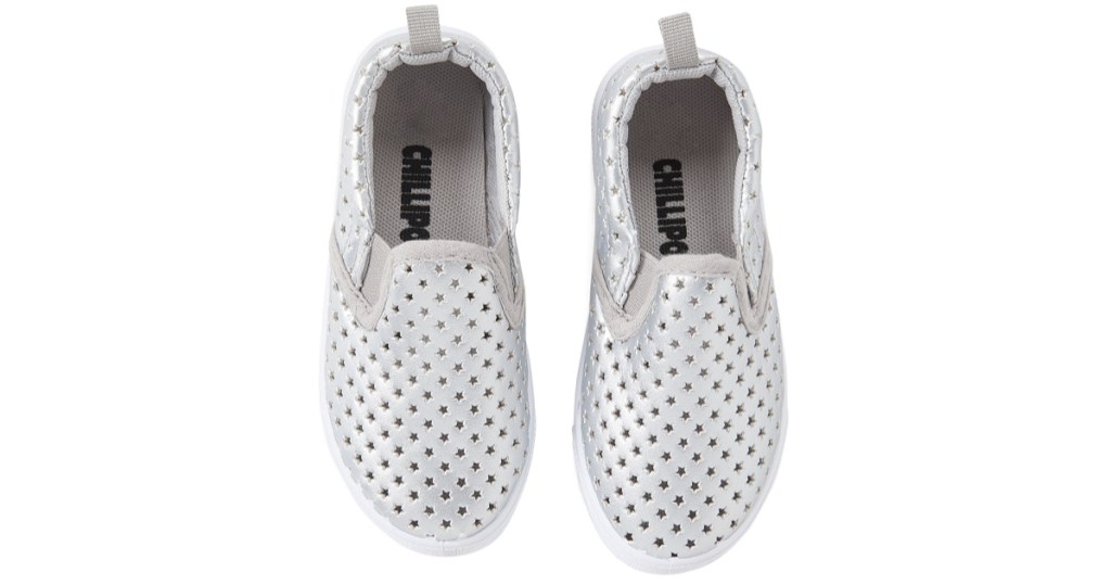 girls chillipop silver slip perforated on sneakers