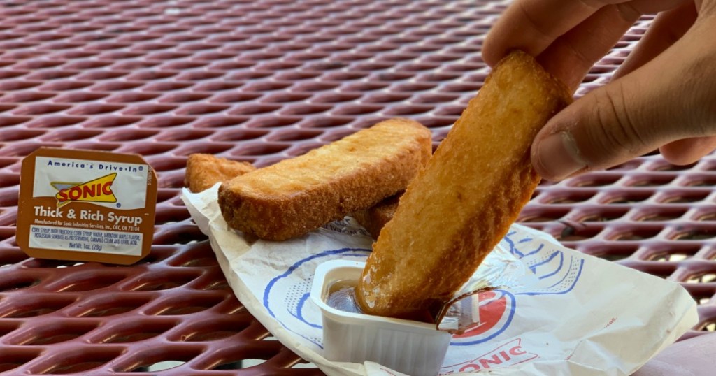 Sonic French Toast Sticks and syrup